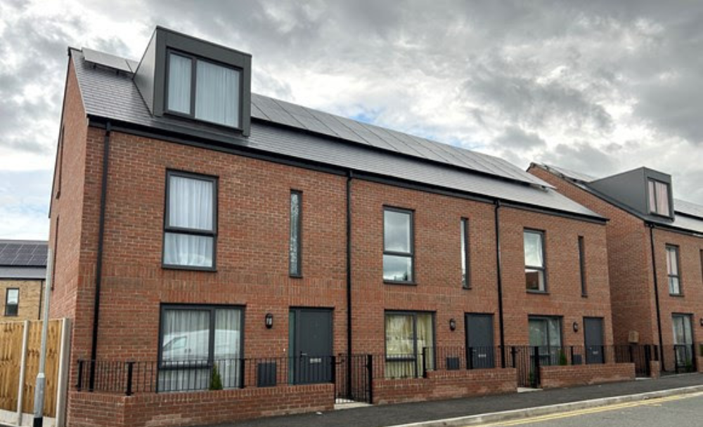 Brick built new low carbon social housing